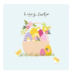 Basket of Eggs Easter Card