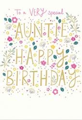 Very Special Auntie Birthday Card