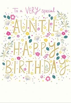 Very Special Auntie Birthday Card