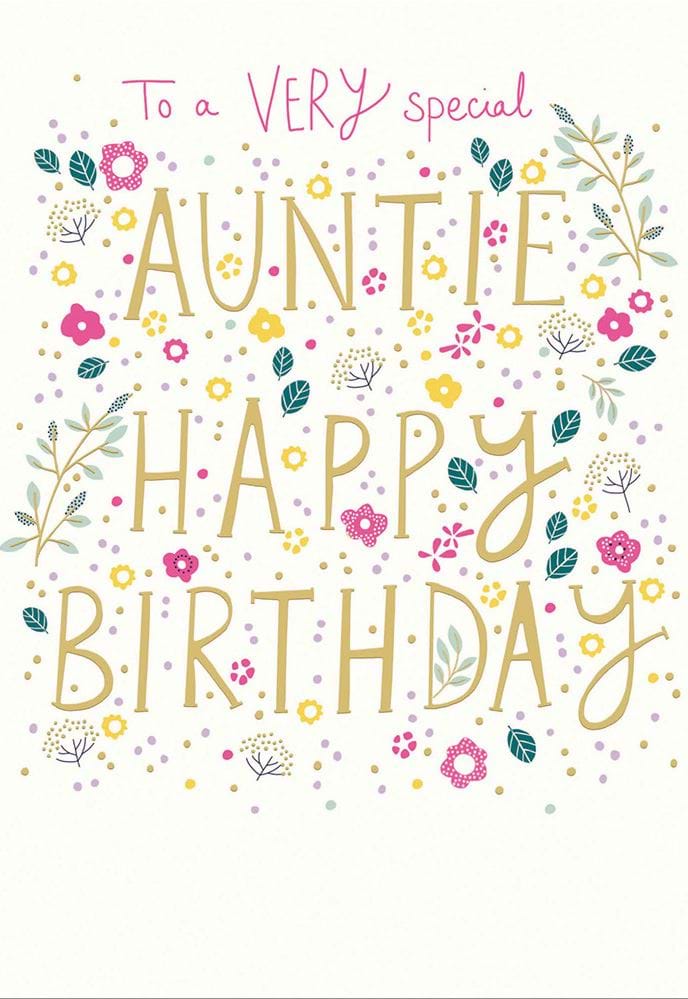Very Special Auntie Birthday Card