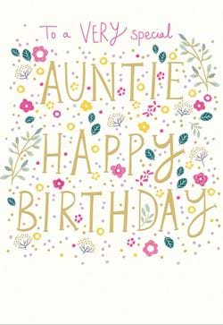 Very Special Auntie Birthday Card