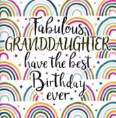 Rainbows Granddaughter Birthday Card