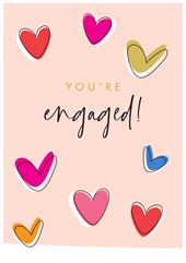 Hearts Engagement Card