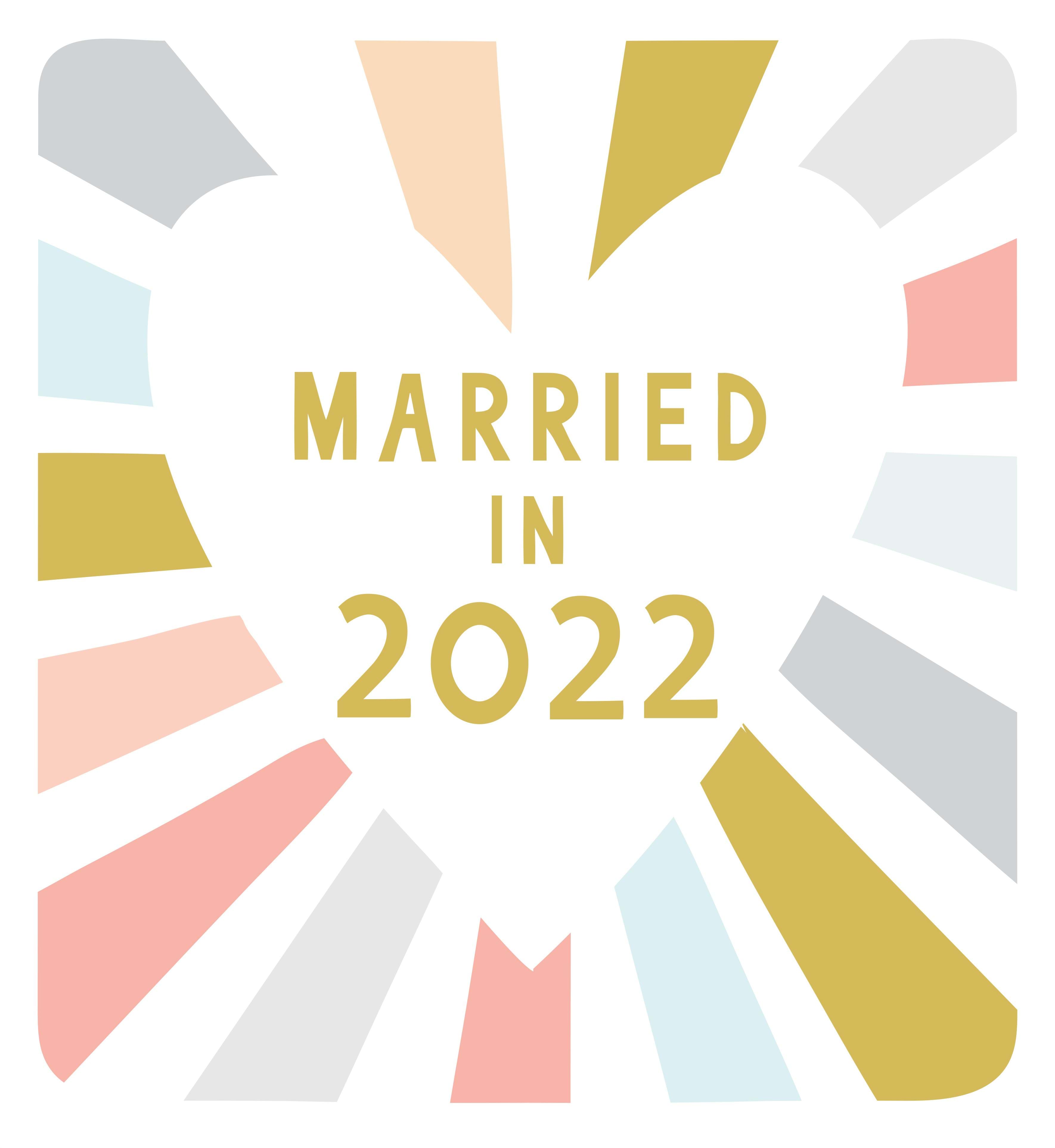 Married in 2022 Wedding Card