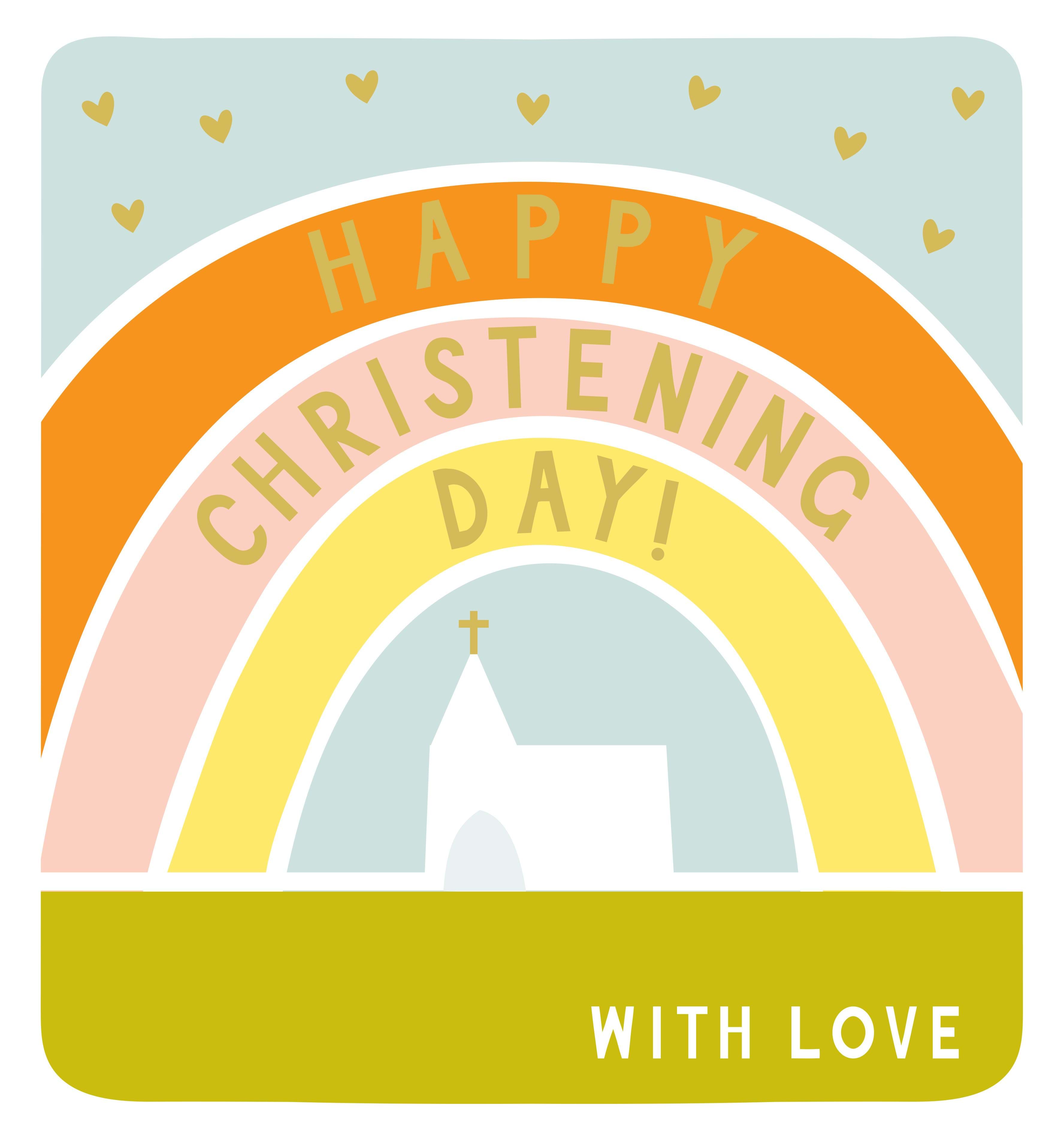 Rainbow Christening Card