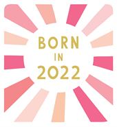Born in 2022 Pink New Baby Card