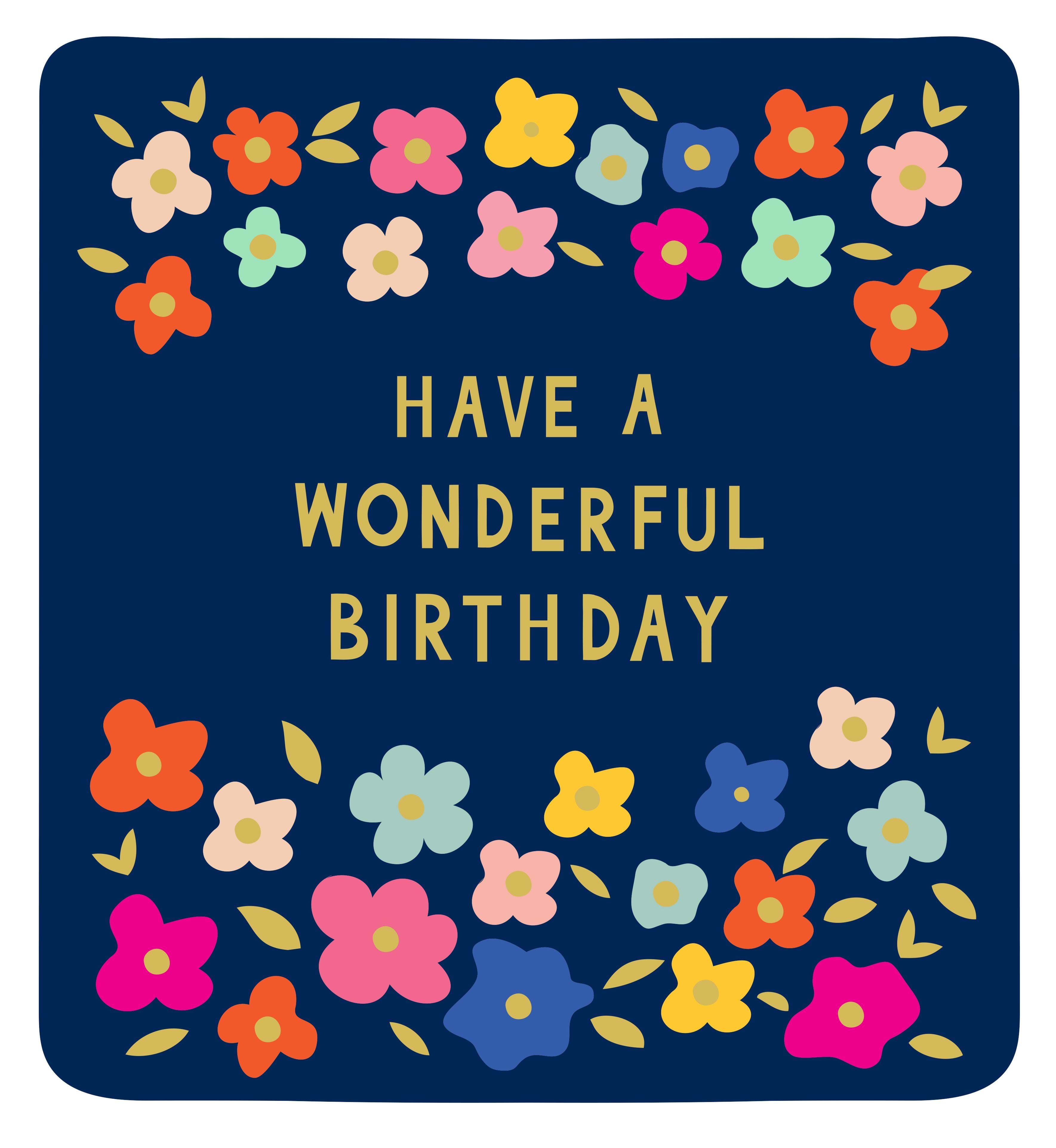 Pretty Flowers Birthday Card