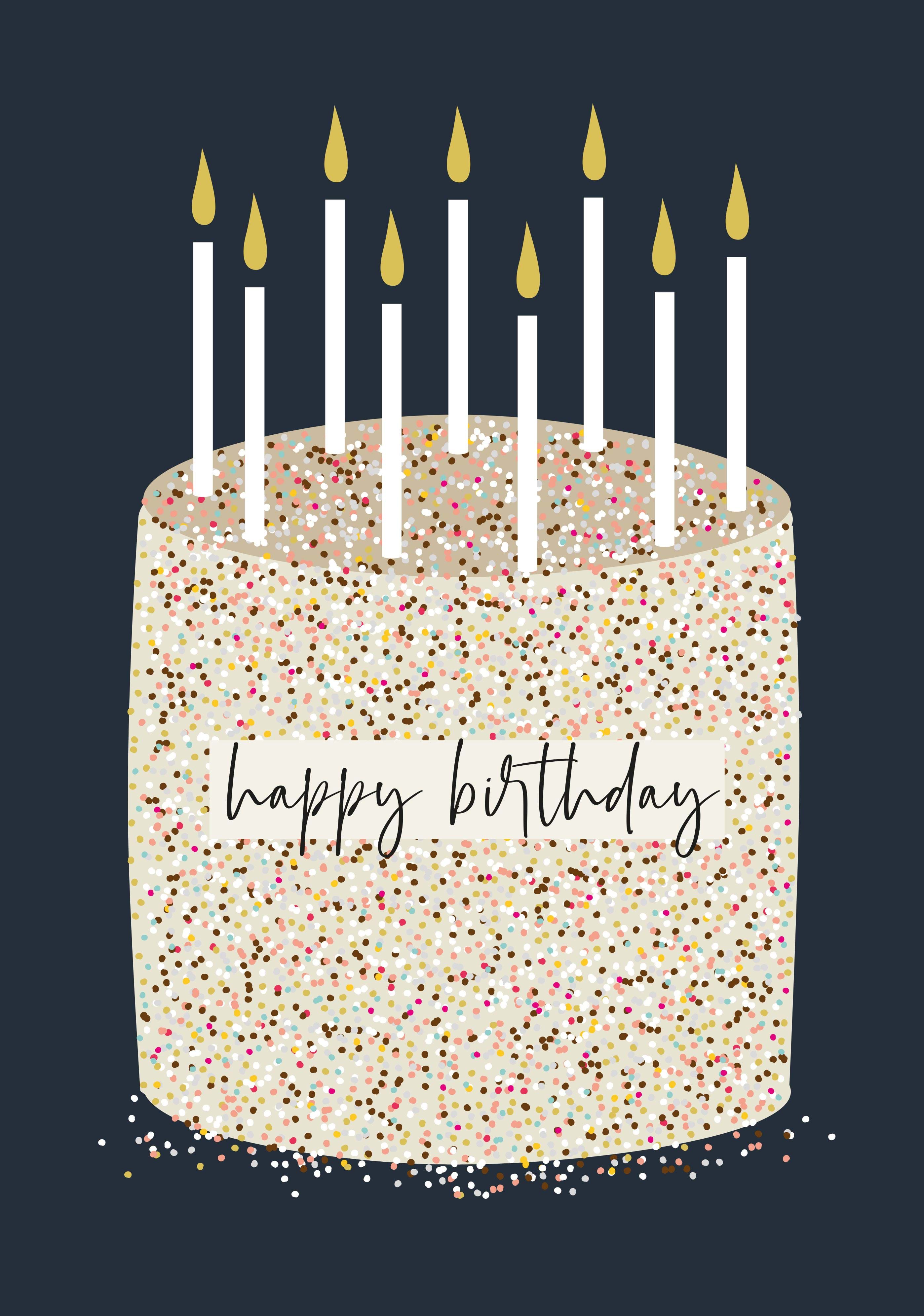 Spots Cake Birthday Card