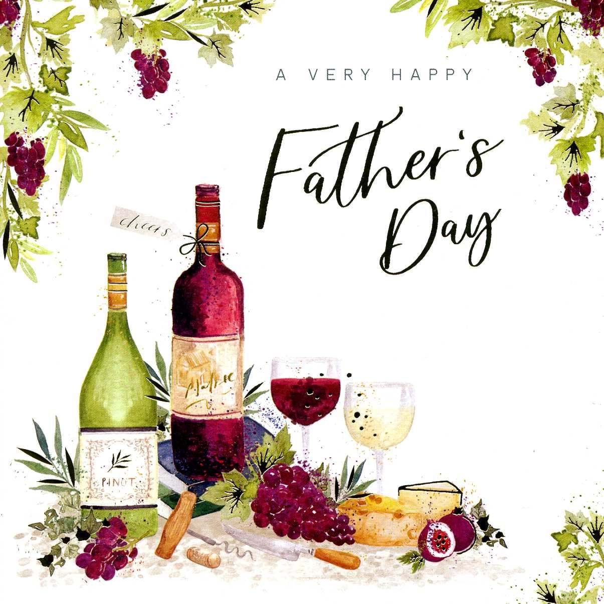 Wine and Cheese Father's Day Card