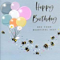 Bee Your Beautiful Self Birthday Card
