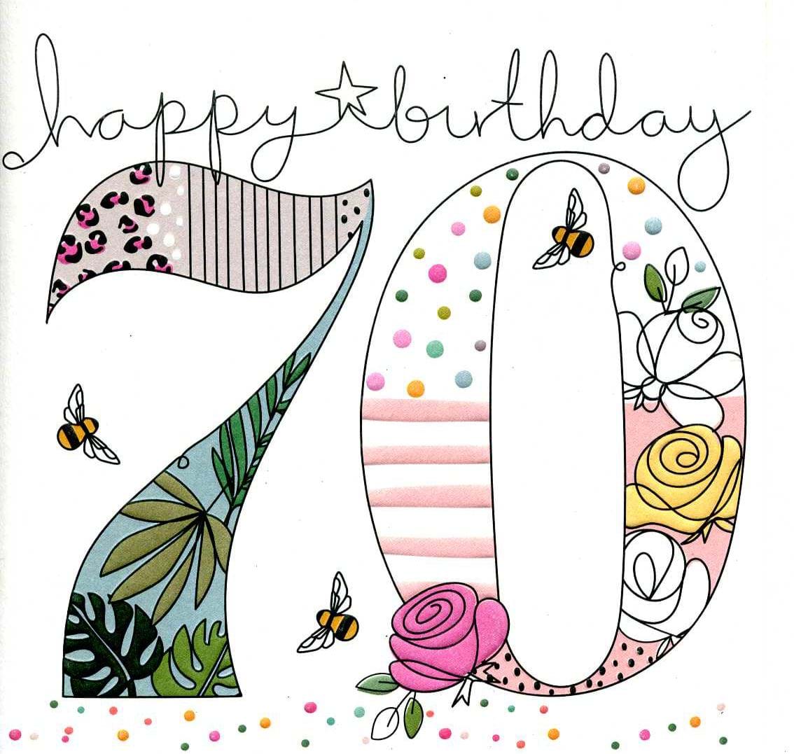 Pretty Pattern 70th Birthday Card