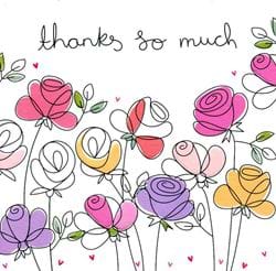 Roses Thank you Card Pack (5)