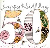 Pretty Pattern 50th Birthday Card