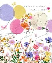 Beautiful Floral 70th Birthday Card