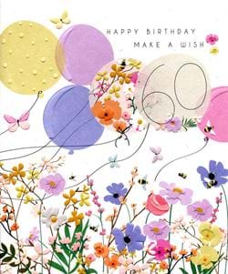Beautiful Floral 60th Birthday Card