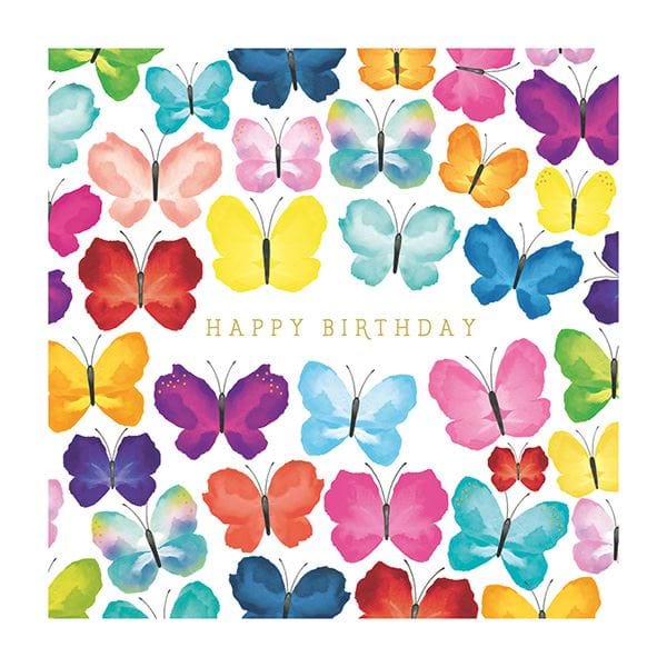 Colourful Butterflies Birthday Card