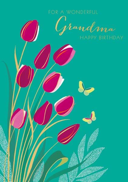 Tulips Grandma Birthday Card