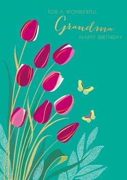Tulips Grandma Birthday Card