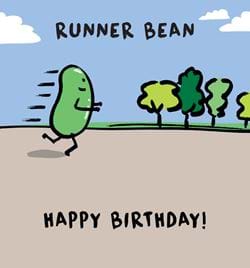 Runner Bean Birthday Card