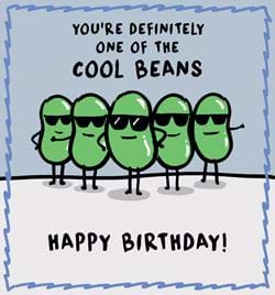 Cool Beans Birthday Card