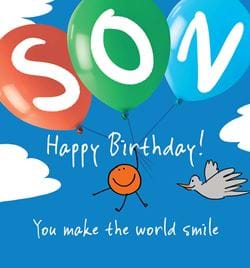 Make the World Smile Son Birthday Card