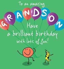 Amazing Grandson Birthday Card