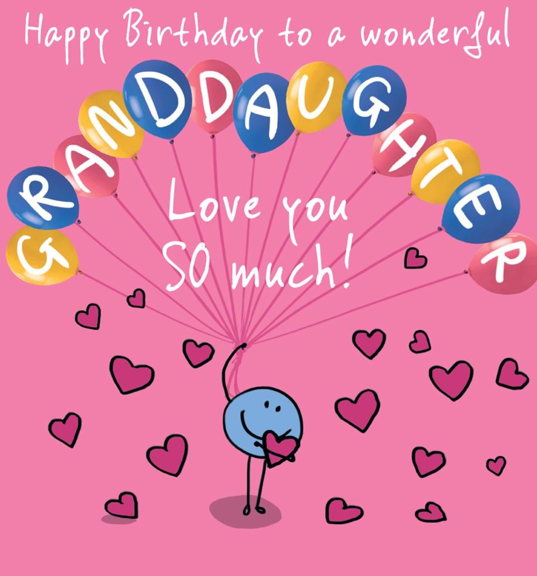 Love You So Much Granddaughter Birthday Card