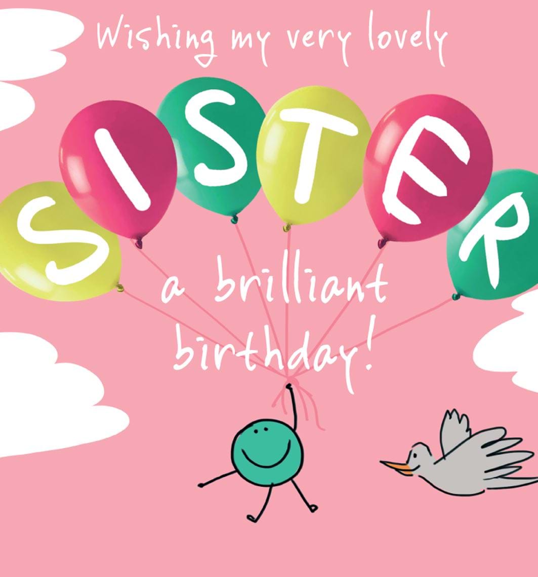 Very Lovely Sister Birthday Card