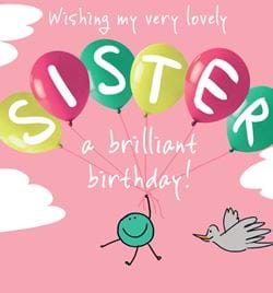 Very Lovely Sister Birthday Card