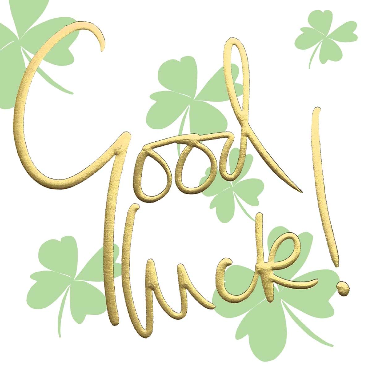 Golden Good Luck Card