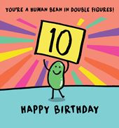 Double Figures 10th Birthday Card