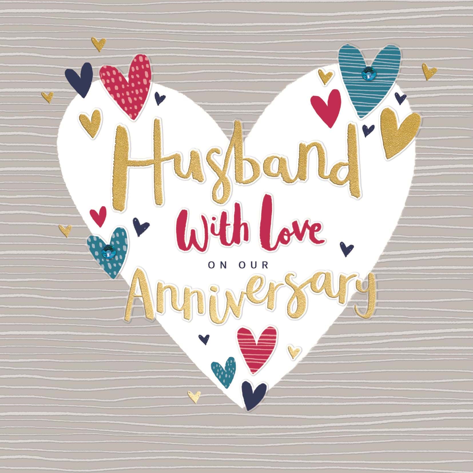 With Love Husband Anniversary Card