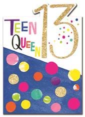 Teen Queen 13th Birthday Card