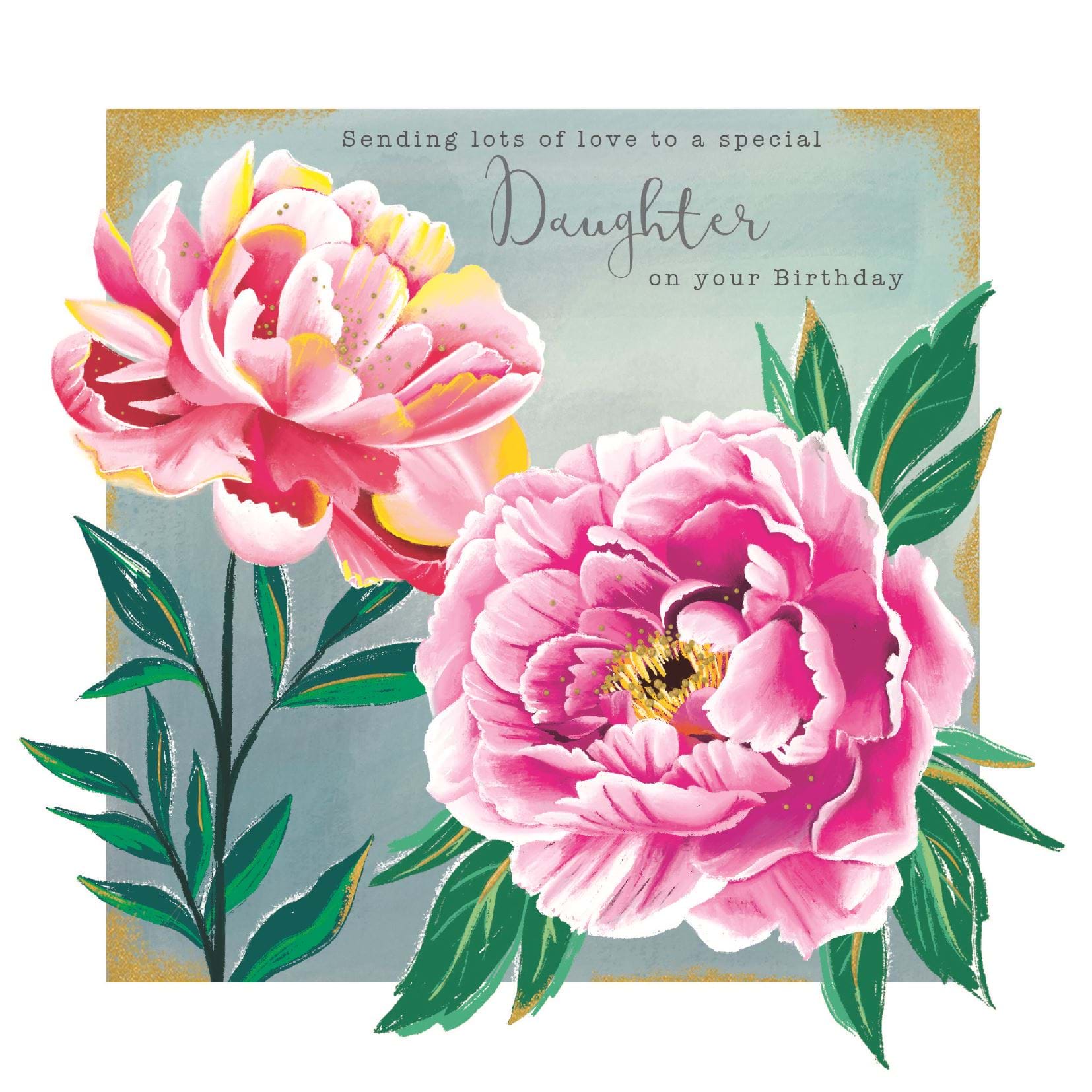 Peony Pinks Daughter Birthday Card