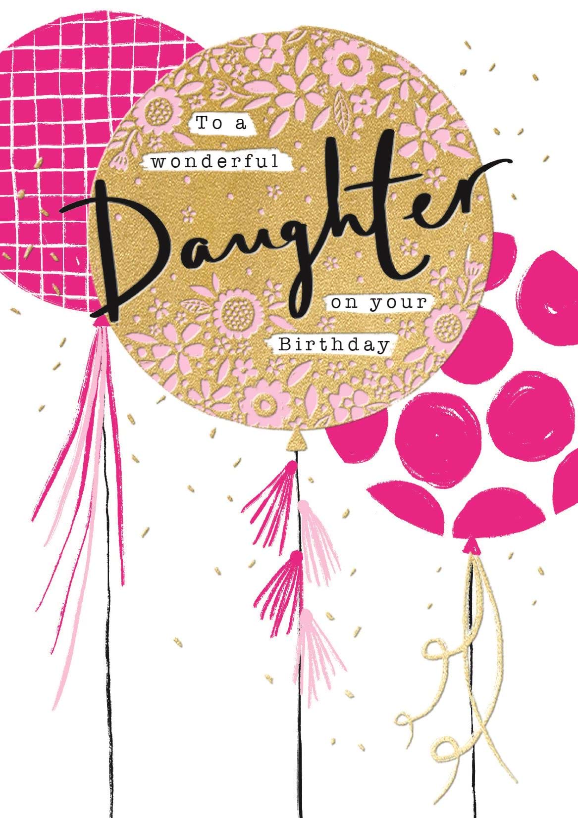 Wonderful Daughter Birthday Card