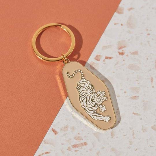 Tiger Enamel Keychain