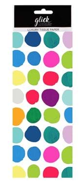 Colourful Spots Tissue Paper 4 Sheets