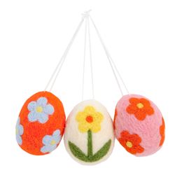Felt Egg Decorations - 3 Pack