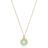 Sunburst Ring Enamel Necklace Gold Vermeil