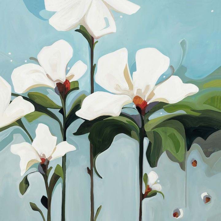 In Bloom Grey Blue Greeting Card