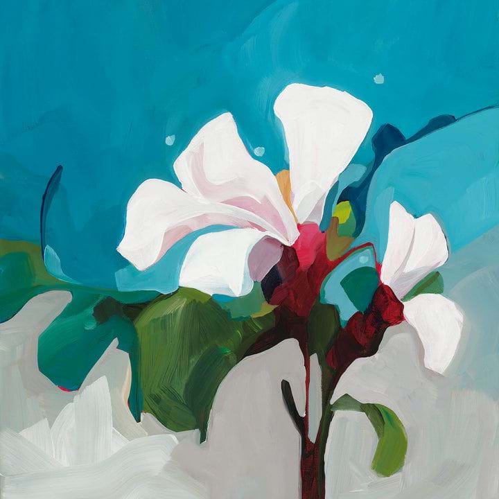 In Bloom Teal Greeting Card