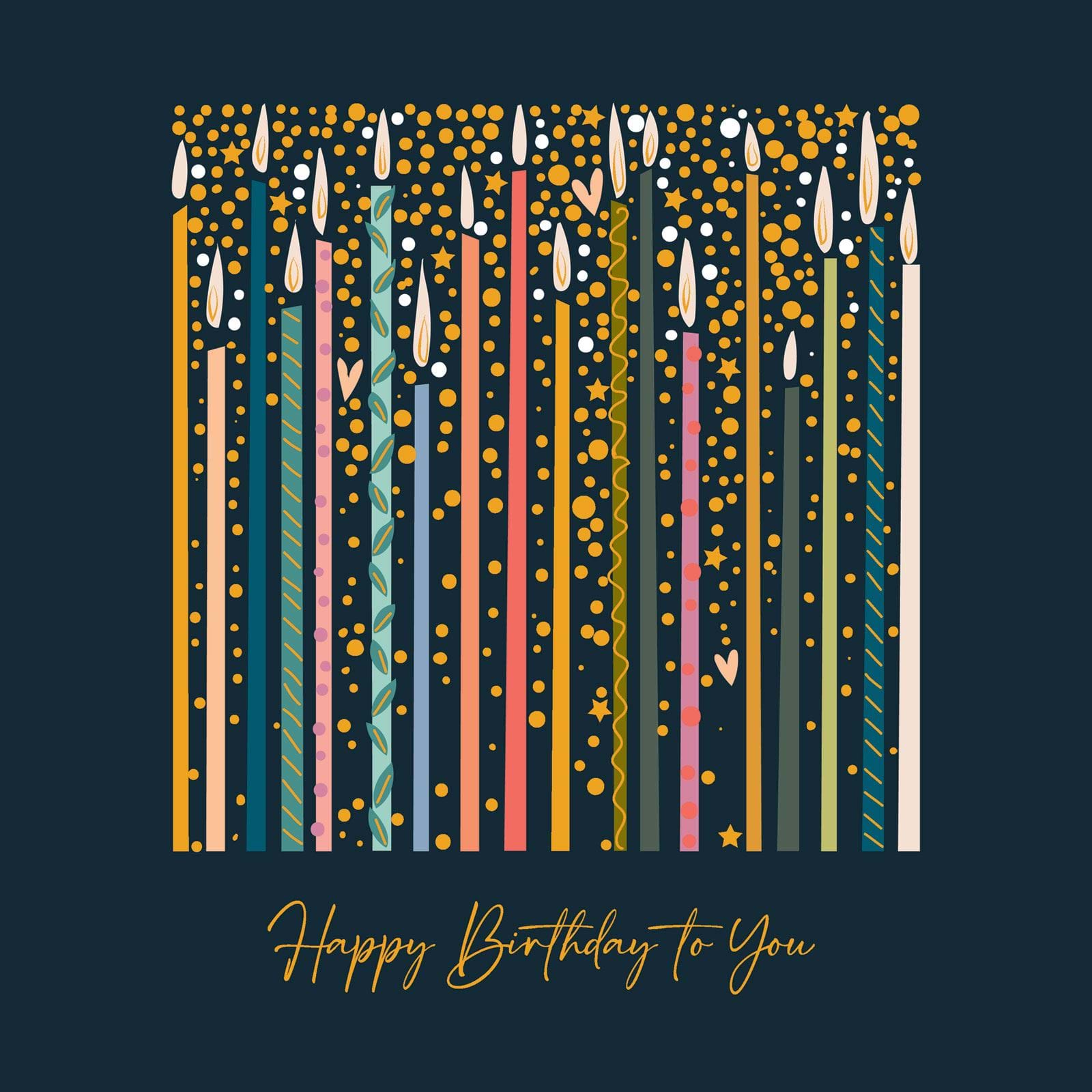 Tall Candles Birthday Card