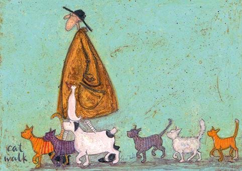 Cat Walk Greeting Card