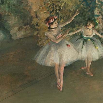 Two Dancers on a Stage Greeting Card