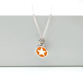 Orange Enamel Star Necklace