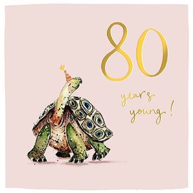 80 Years Young Birthday Card