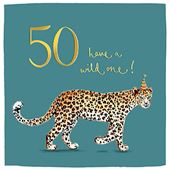 Leopard 50th Birthday Card