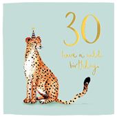 Cheetah 30th Birthday Card