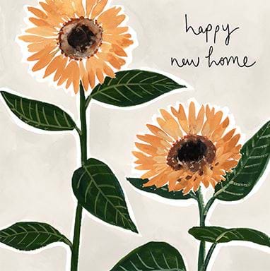 Sunflowers New Home Card
