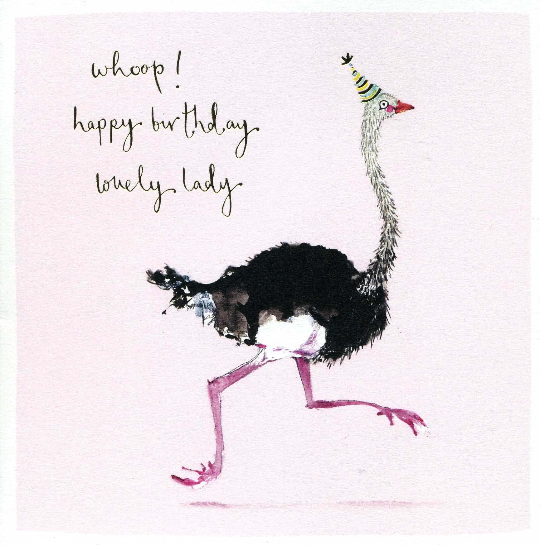 Ostrich Birthday Card